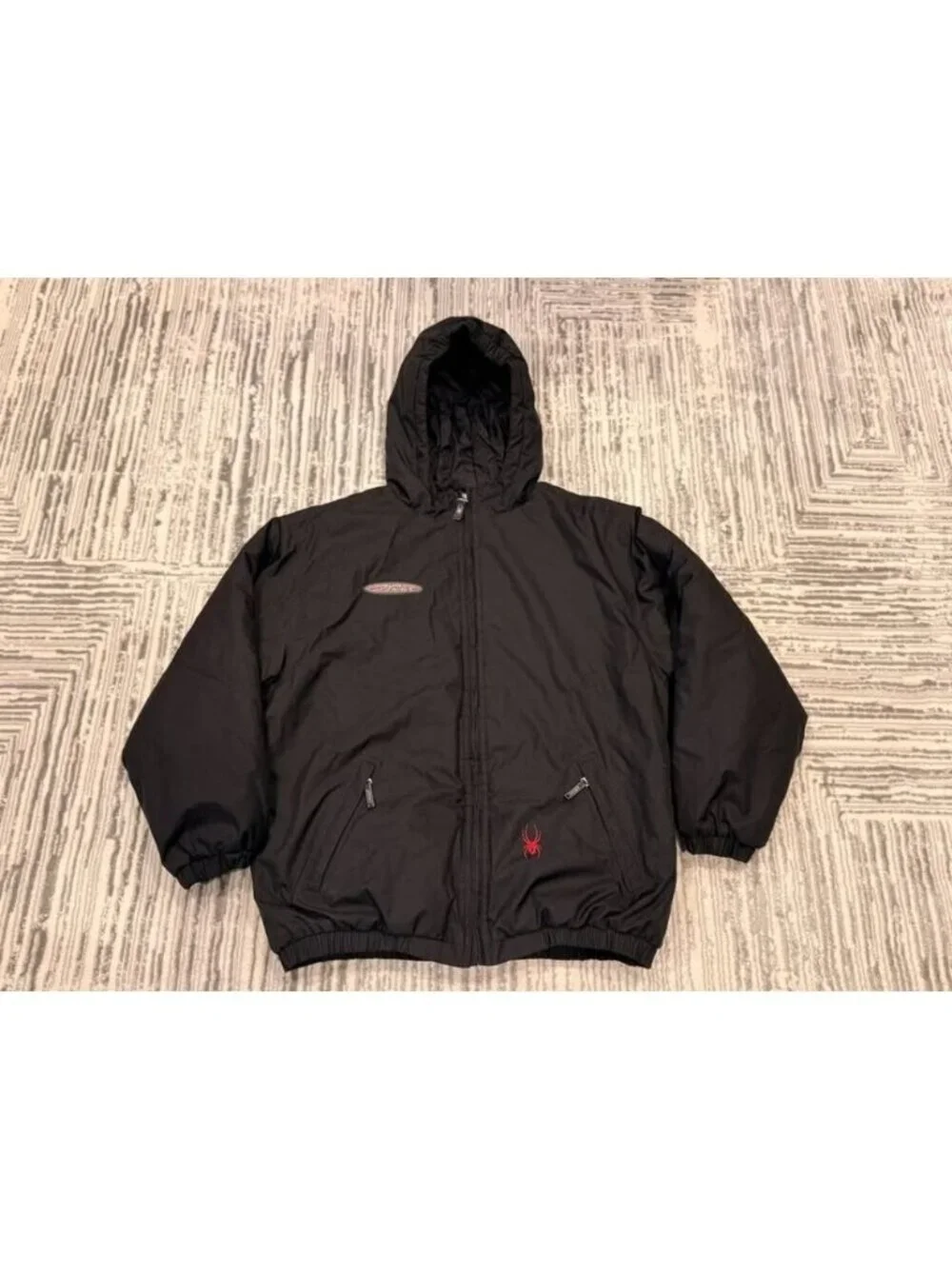 New Spyder kids size 16 Black Winter puffer waterproof coat Retails $225.
